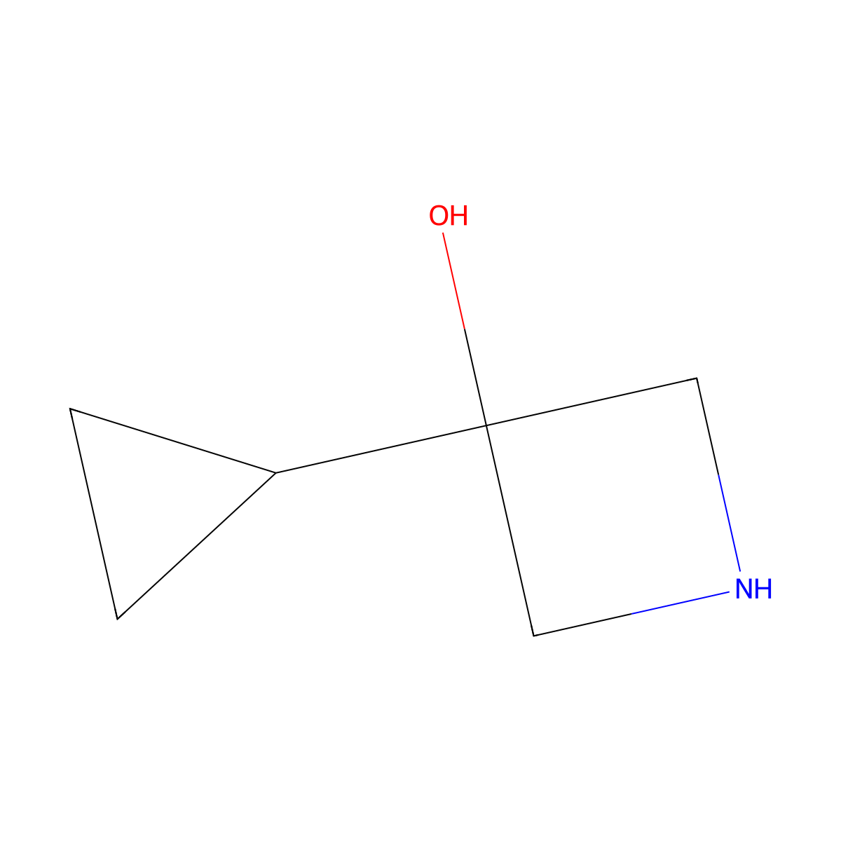 3-Cyclopropylazetidin-3-ol molecular structure, CAS 848392-21-2