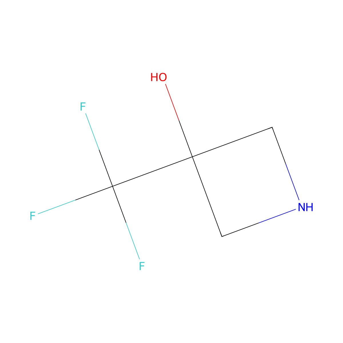3-(Trifluoromethyl)azetidin-3-ol molecular structure, CAS 848392-24-5