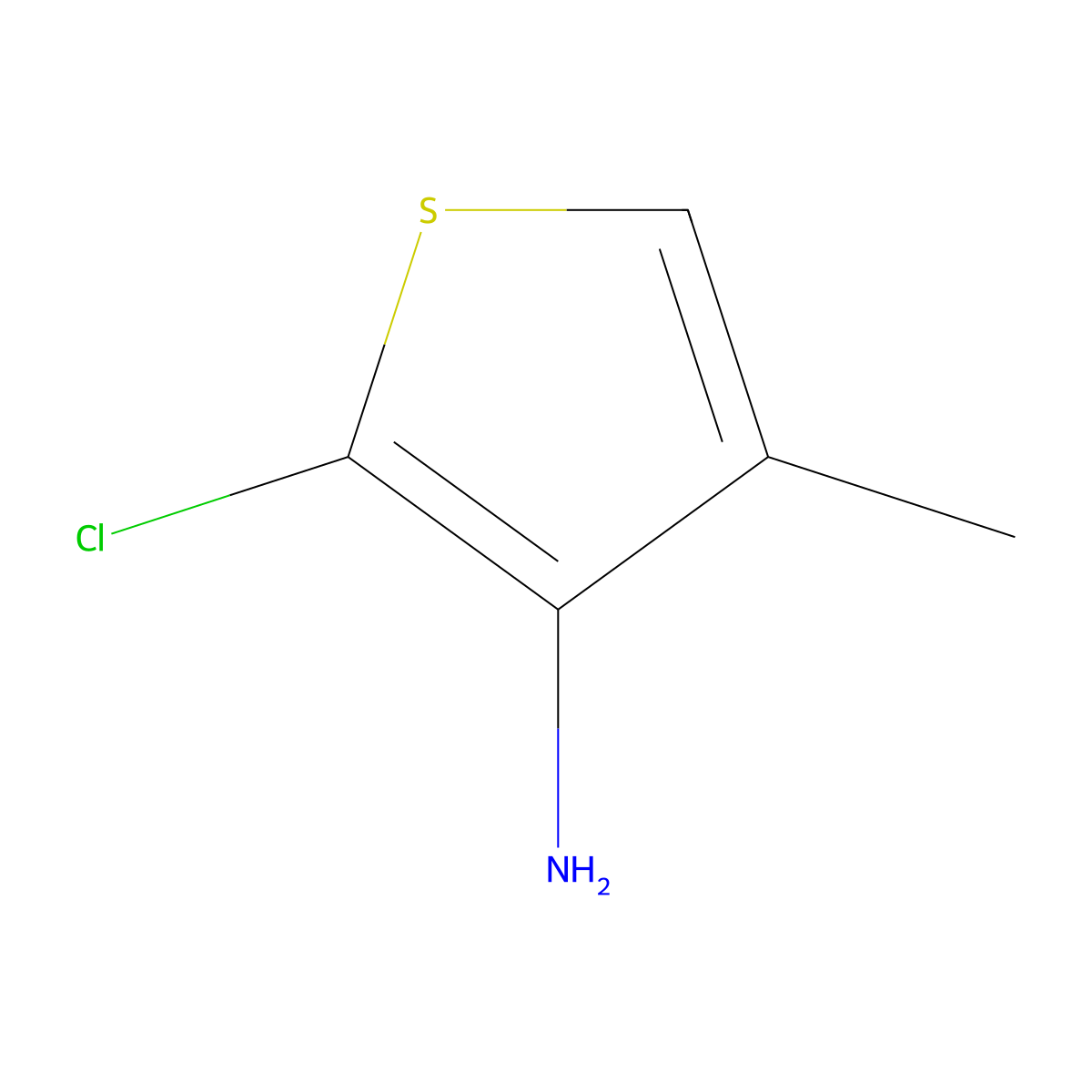 2-Chloro-4-methylthiophen-3-amine molecular structure, CAS 848392-48-3
