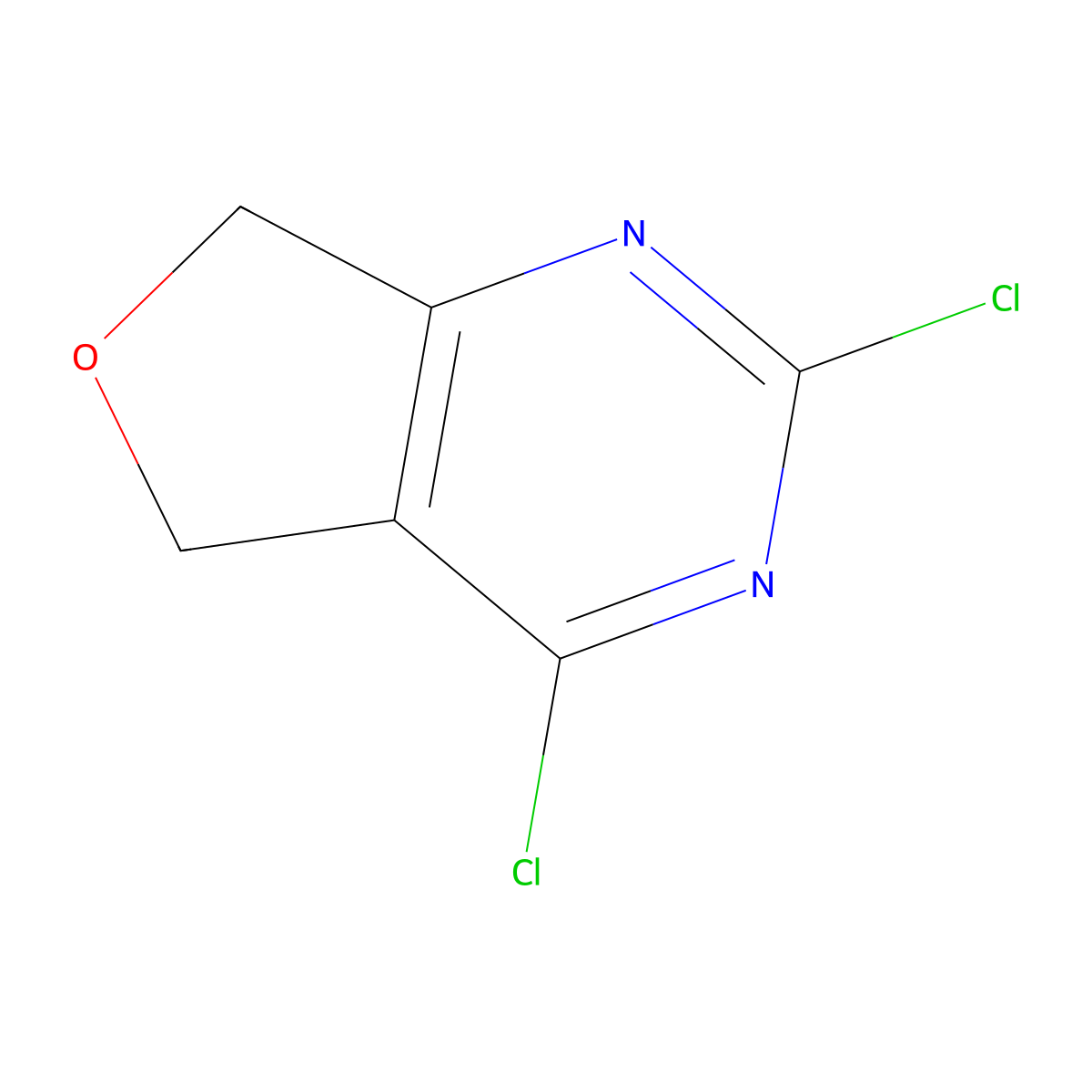 2,4-dichloro-5H,7H-furo[3,4-d]pyrimidine molecular structure, CAS 848398-41-4
