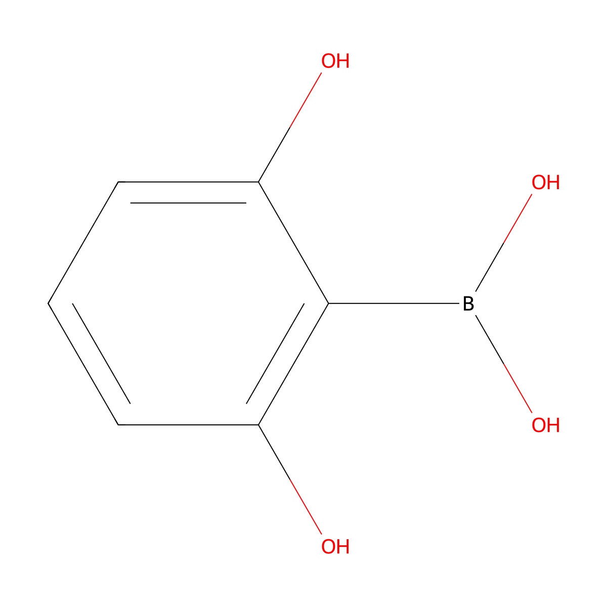 2,6-Dihydroxybenzeneboronic acid molecular structure, CAS 848409-34-7