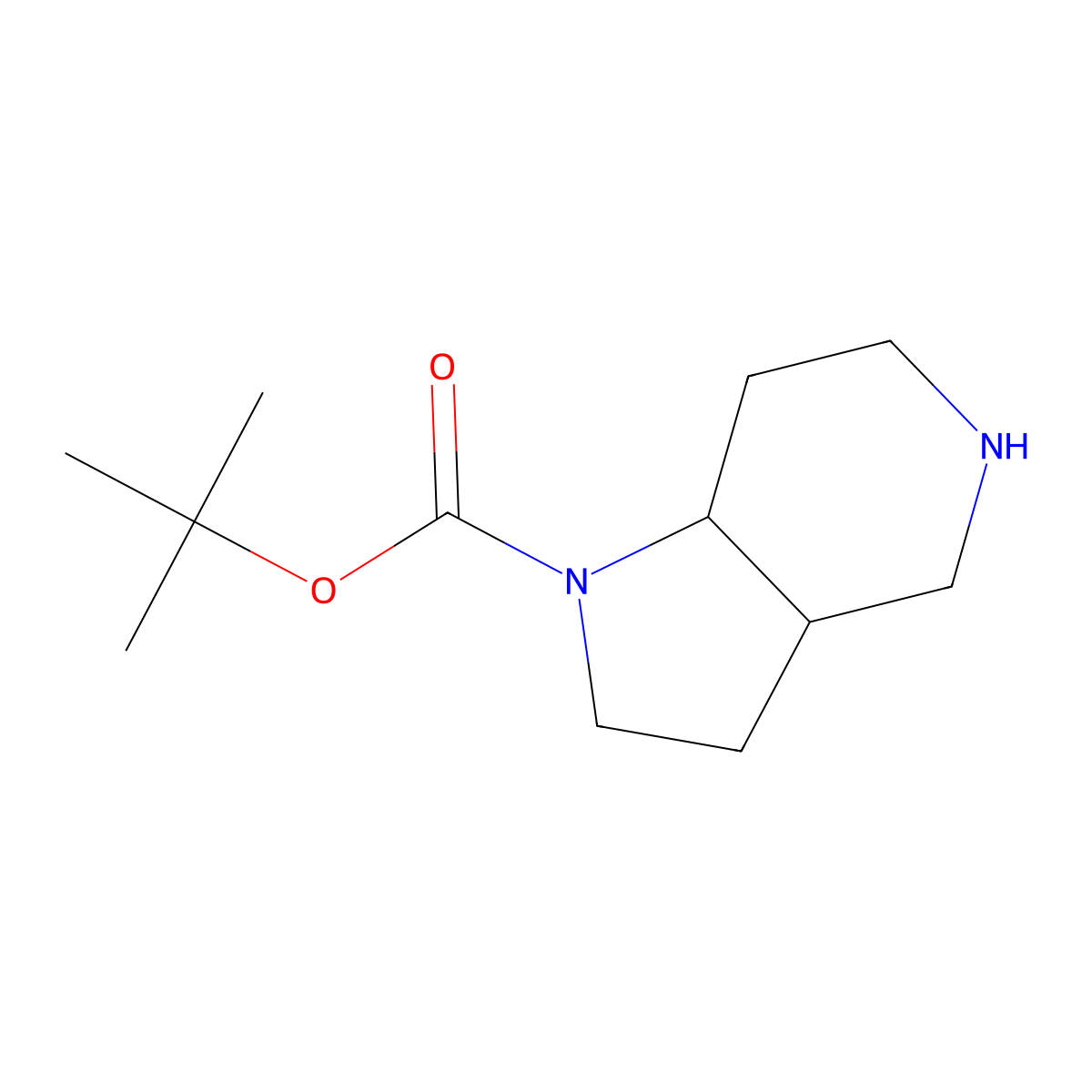 (3aR,7aS)-rel-tert-Butyl octahydro-1H-pyrrolo[3,2-c]pyridine-1-carboxylate molecular structure, CAS 848410-13-9