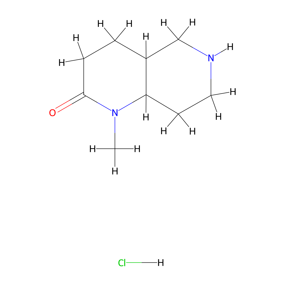 1-Methyloctahydro-1,6-naphthyridin-2(1H)-one hydrochloride molecular structure, CAS 848410-29-7