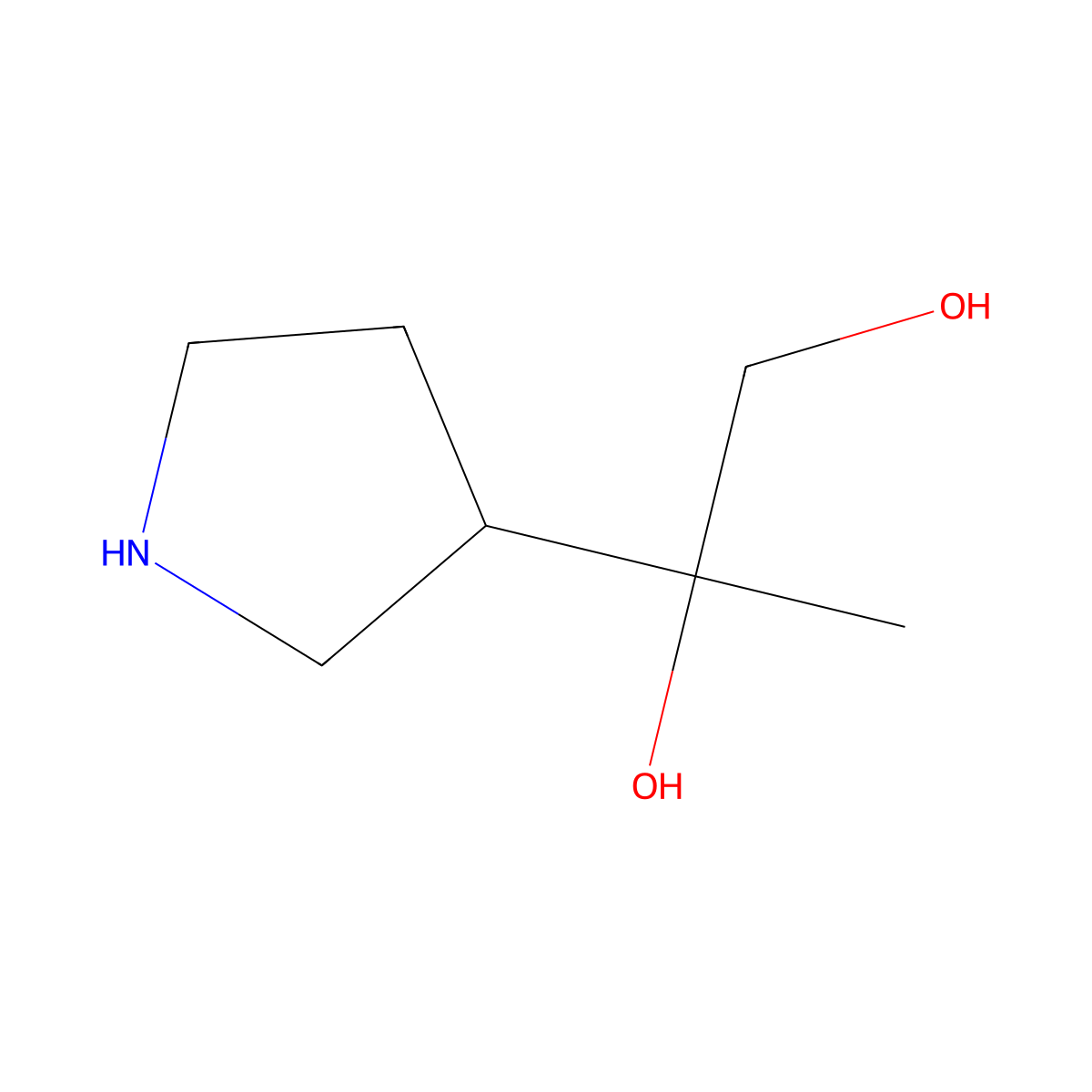 2-(Pyrrolidin-3-YL)propane-1,2-diol molecular structure, CAS 848413-80-9
