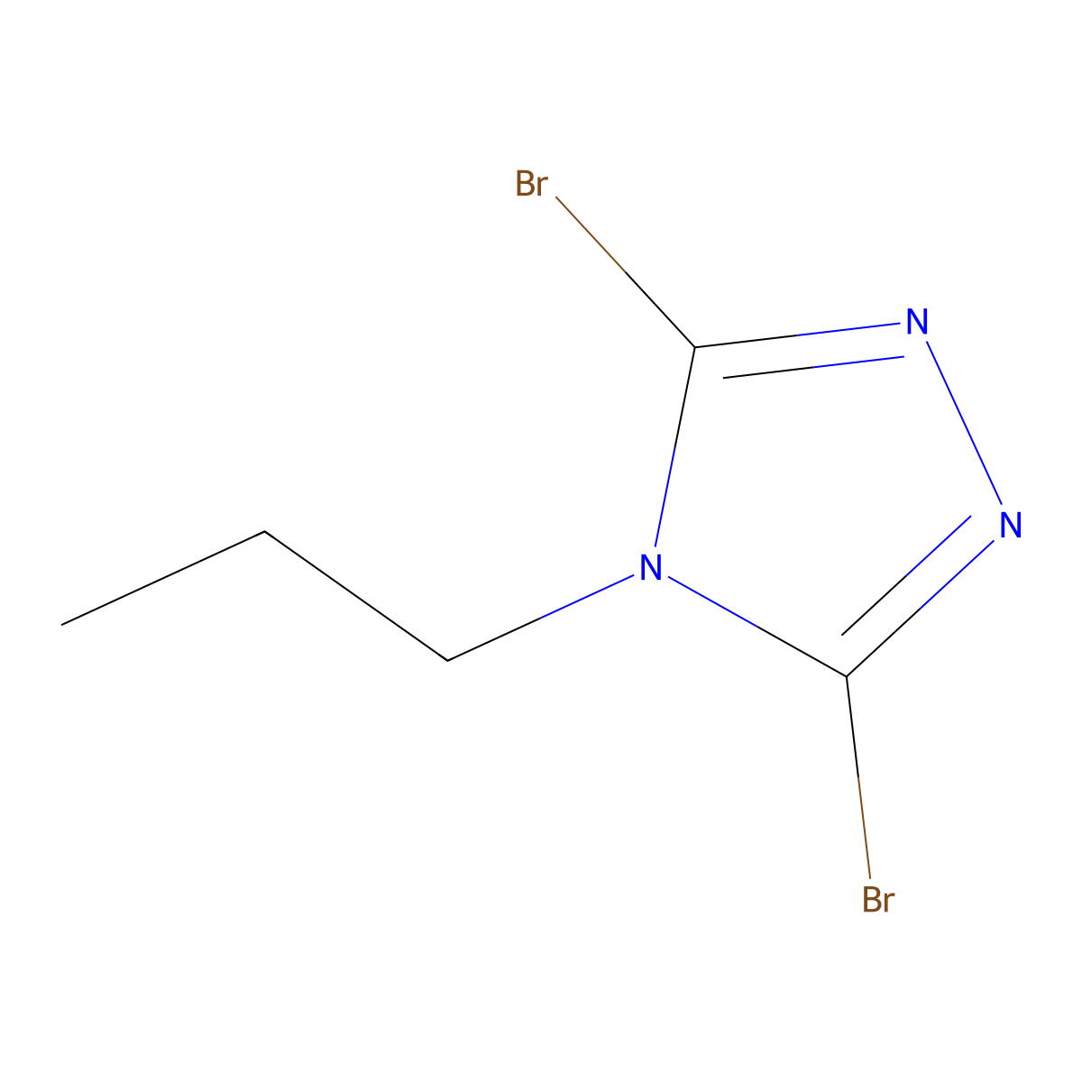3,5-Dibromo-4-propyl-4H-1,2,4-triazole molecular structure, CAS 848419-03-4