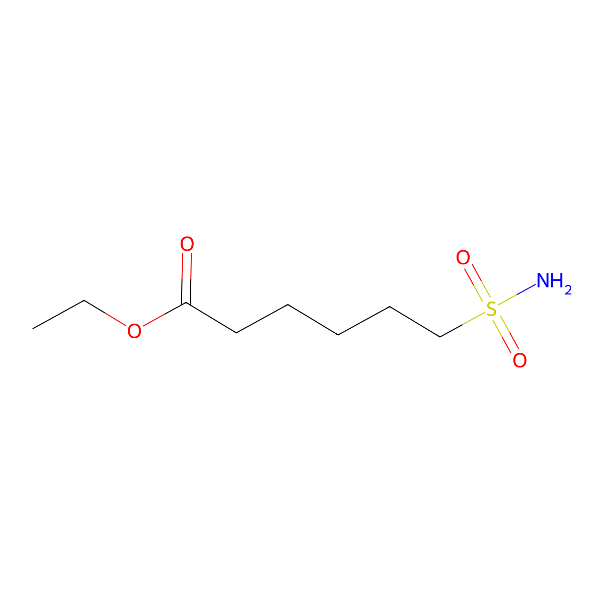 Ethyl 6-sulfamoylhexanoate molecular structure, CAS 848432-25-7