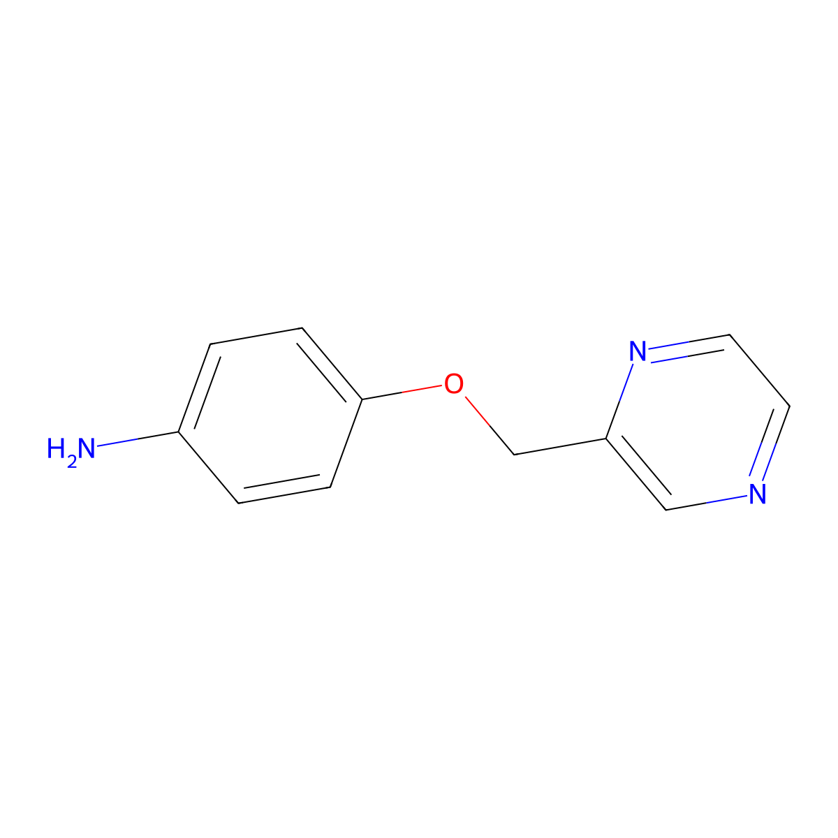 4-((Pyrazin-2-yl)methoxy)aniline molecular structure, CAS 848438-64-2