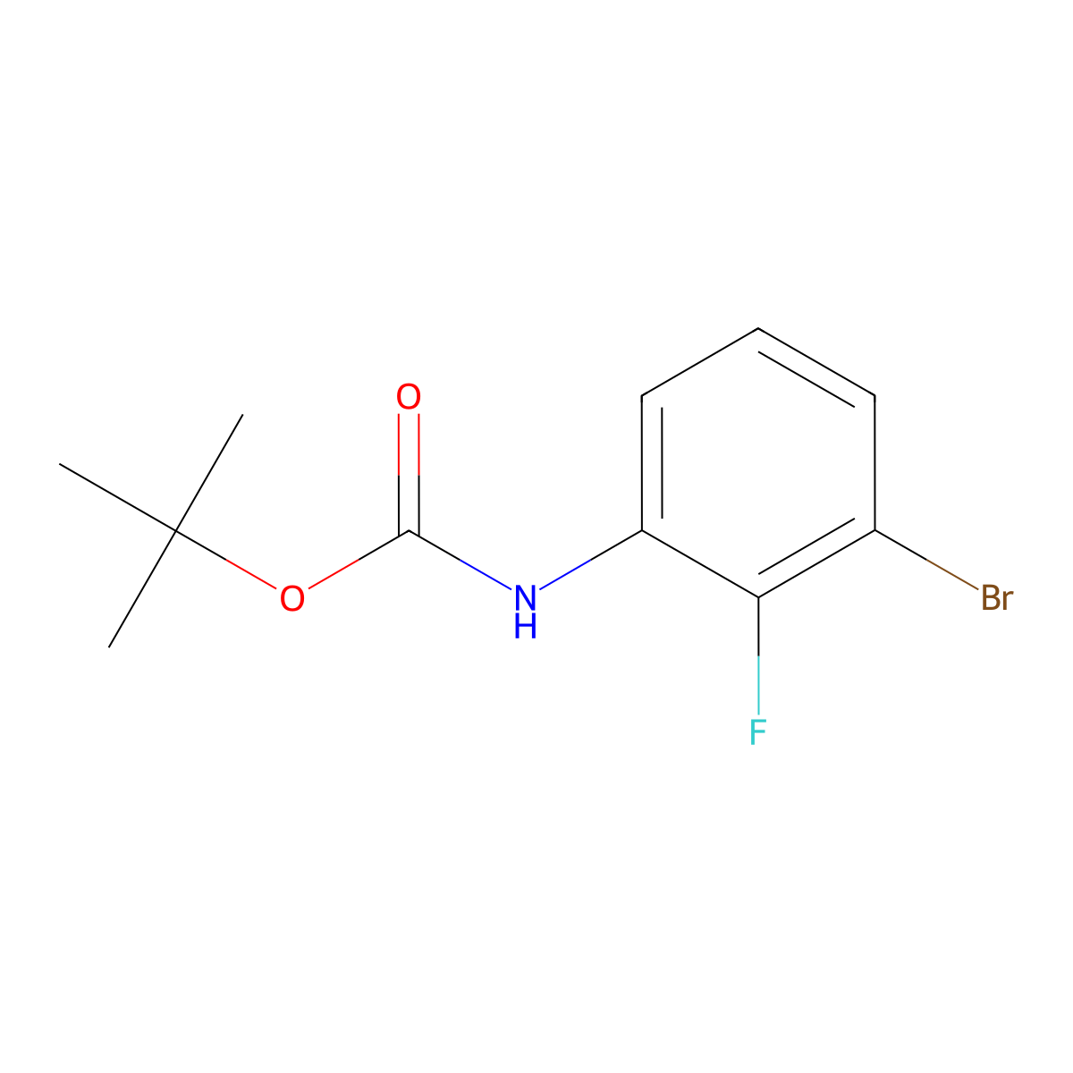 Tert-butyl (3-bromo-2-fluorophenyl)carbamate molecular structure, CAS 848440-23-3