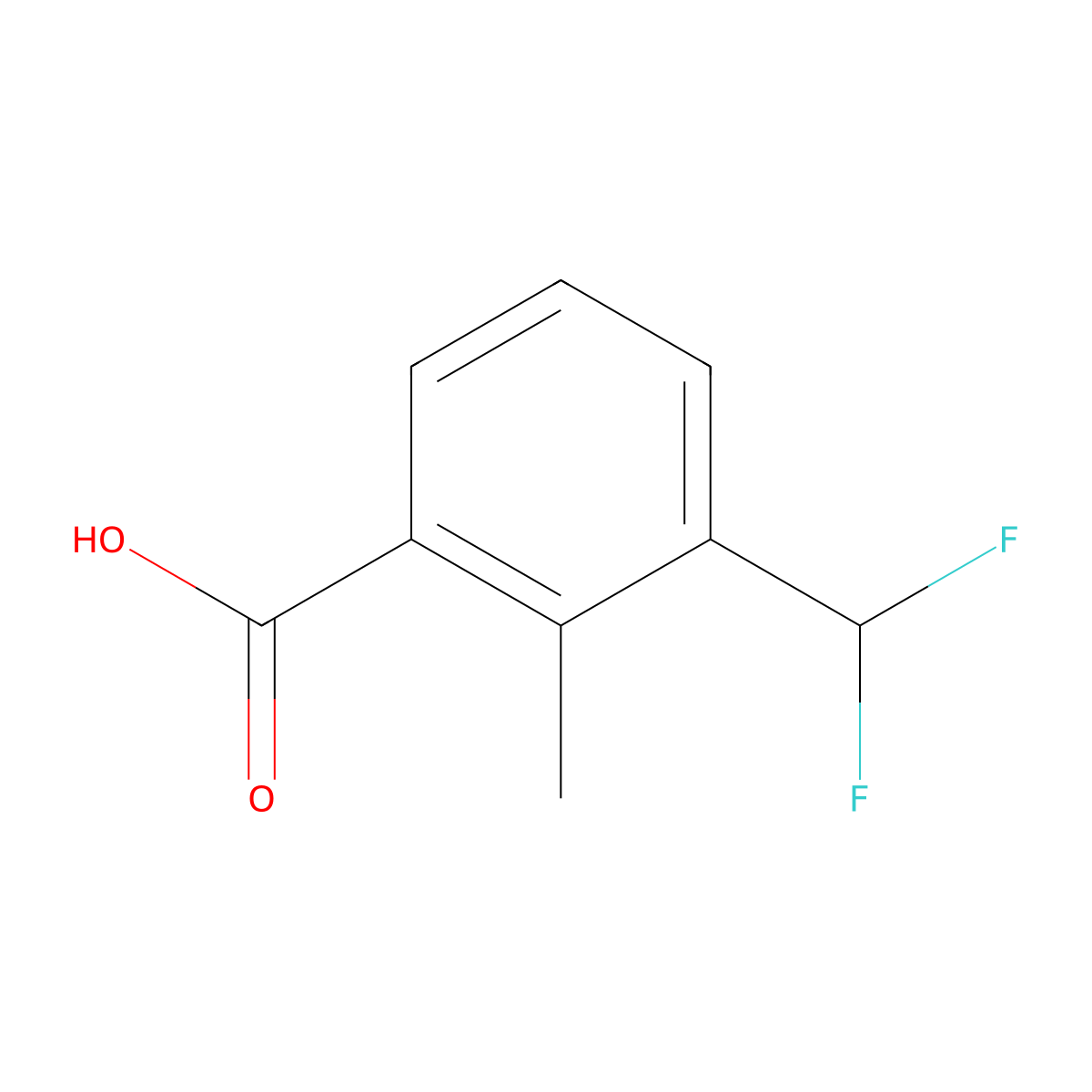 3-(Difluoromethyl)-2-methylbenzoic acid molecular structure, CAS 848444-82-6
