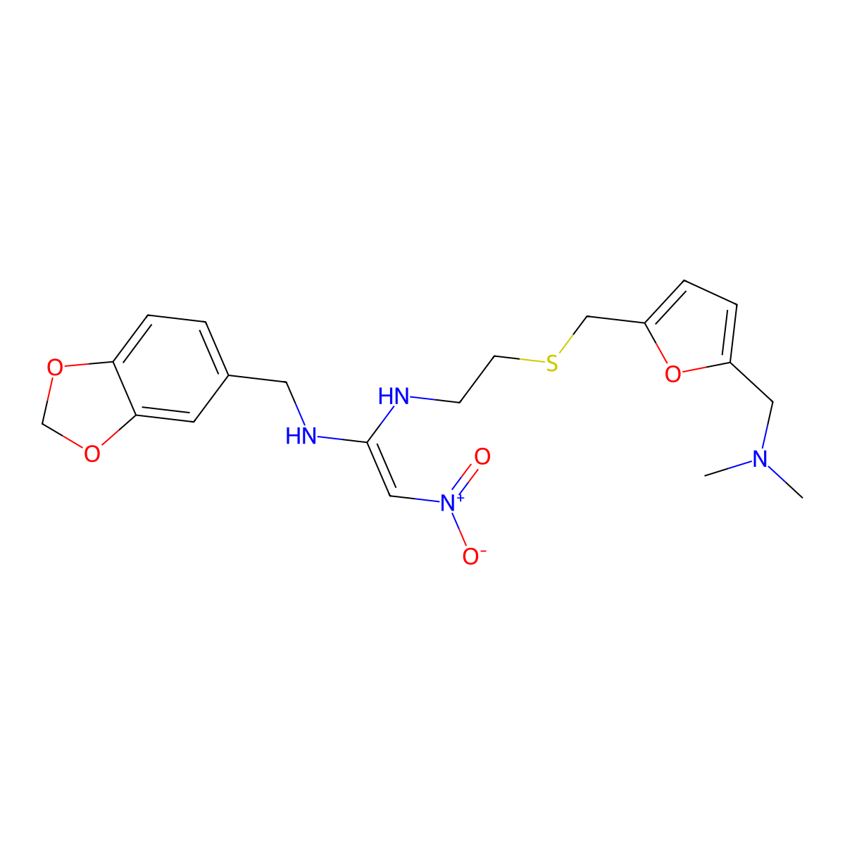 Niperotidine molecular structure, CAS 84845-75-0