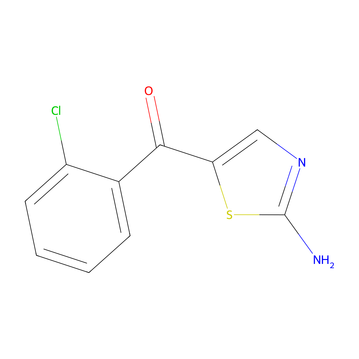 5-[(2-Chlorophenyl)carbonyl]-1,3-thiazol-2-amine molecular structure, CAS 848462-68-0