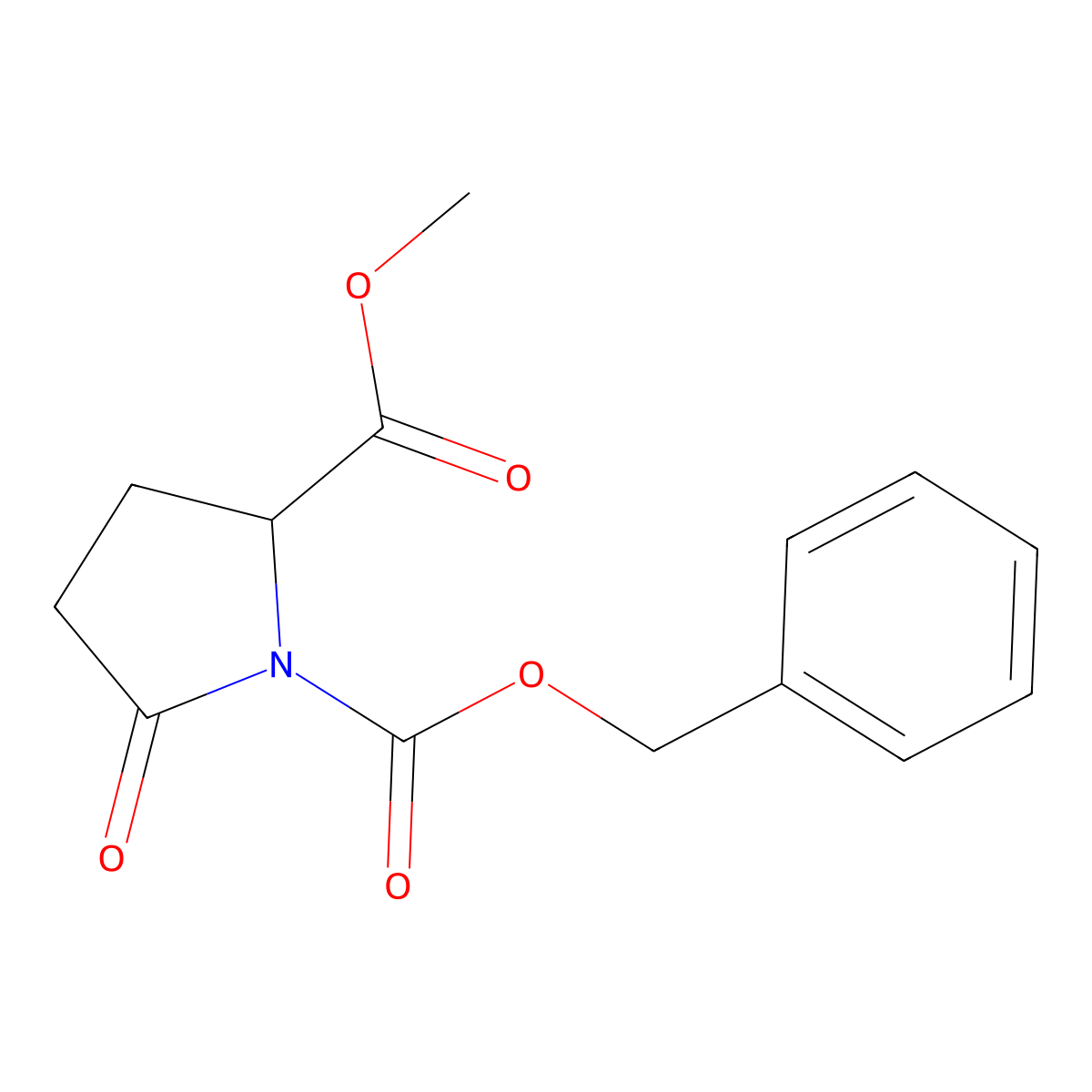 1-Benzyl 2-methyl 5-oxopyrrolidine-1,2-dicarboxylate molecular structure, CAS 848467-48-1