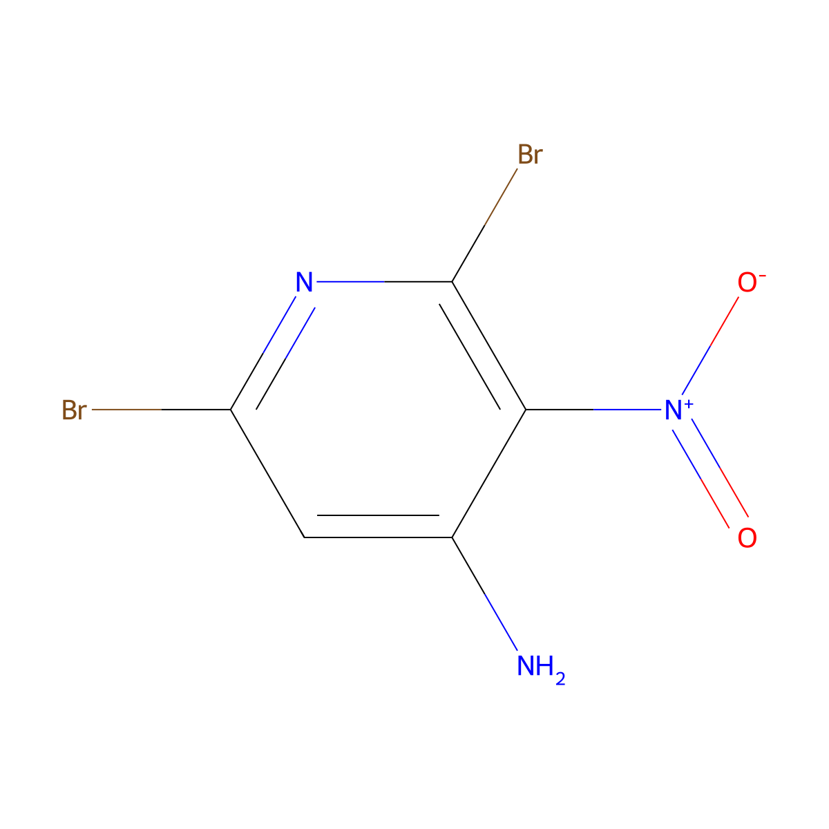 2,6-Dibromo-3-nitropyridin-4-amine molecular structure, CAS 848470-14-4