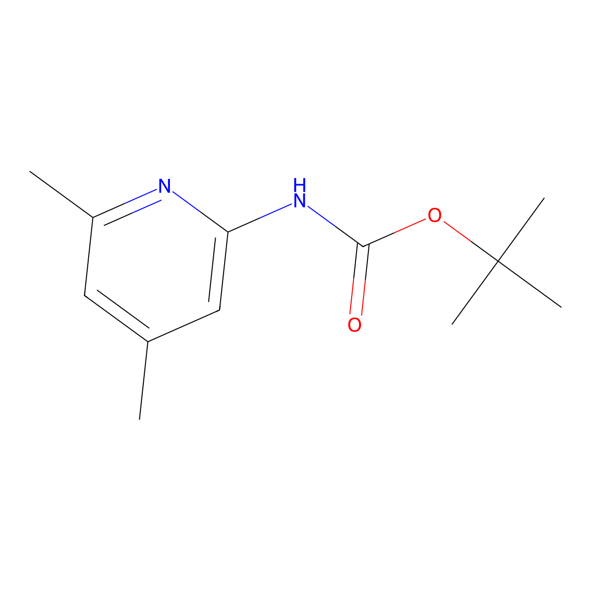 tert-Butyl (4,6-dimethylpyridin-2-yl)carbamate molecular structure, CAS 848472-36-6