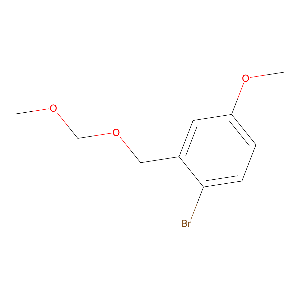 2-Bromo-5-methoxy-1-(methoxymethoxymethyl)benzene molecular structure, CAS 848483-68-1