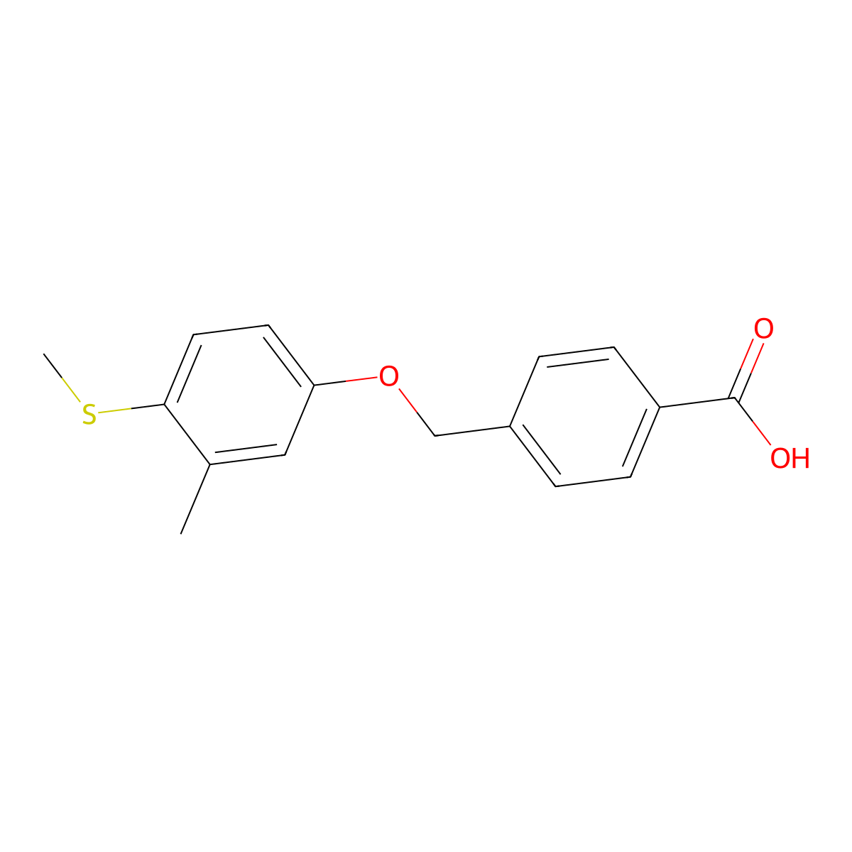 Methylthiomcresol-C1-benzoic acid molecular structure, CAS 848486-56-6