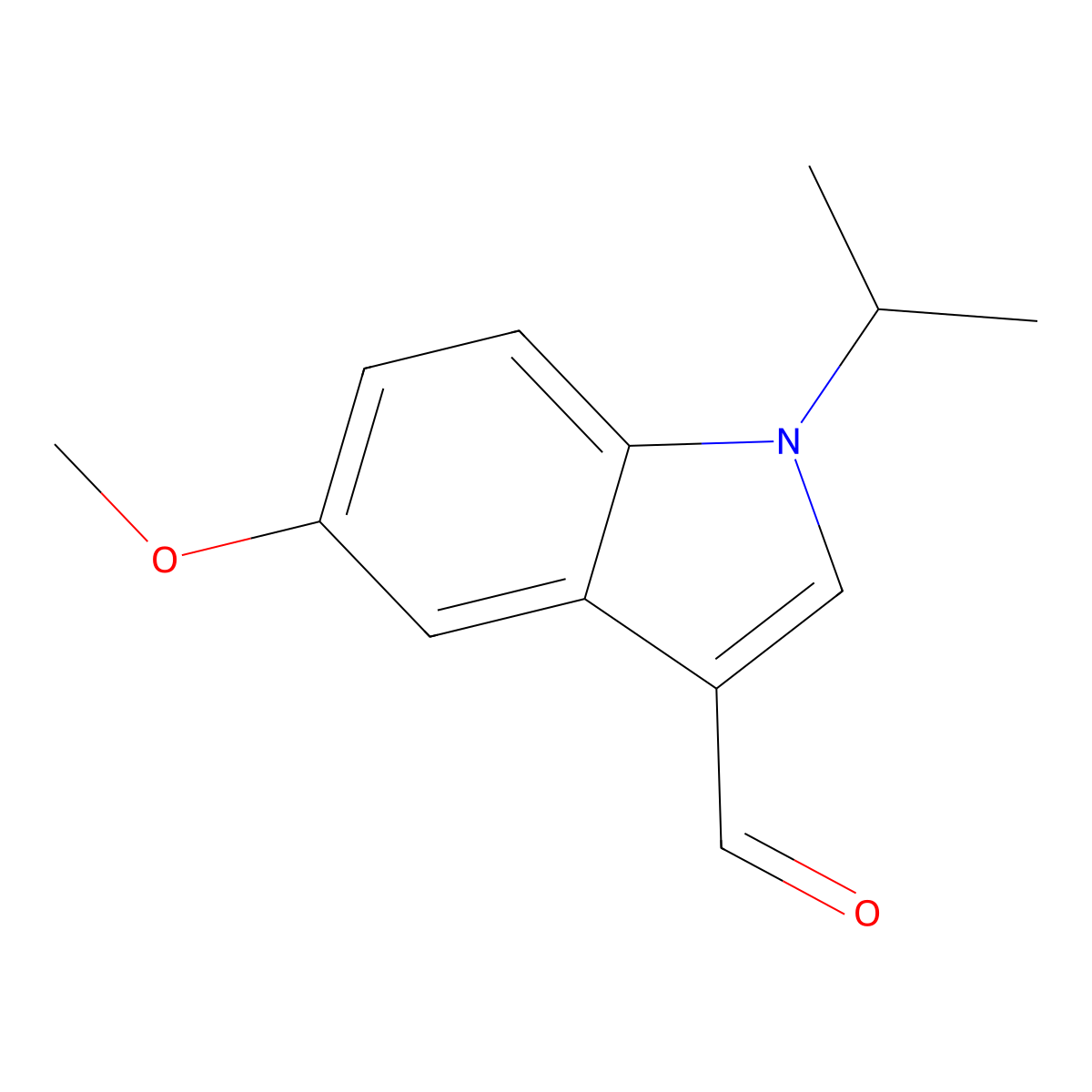 1-Isopropyl-5-methoxy-1H-indole-3-carbaldehyde molecular structure, CAS 848488-03-9