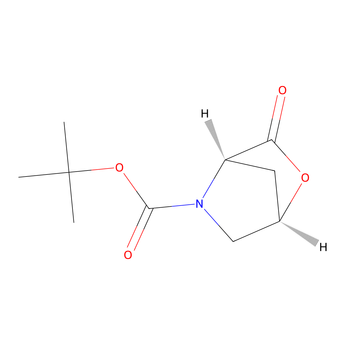 tert-butyl (1R,4R)-3-oxo-2-oxa-5-azabicyclo[2.2.1]heptane-5-carboxylate molecular structure, CAS 848488-70-0