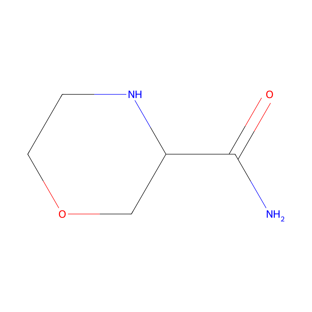 Morpholine-3-carboxamide molecular structure, CAS 848488-74-4