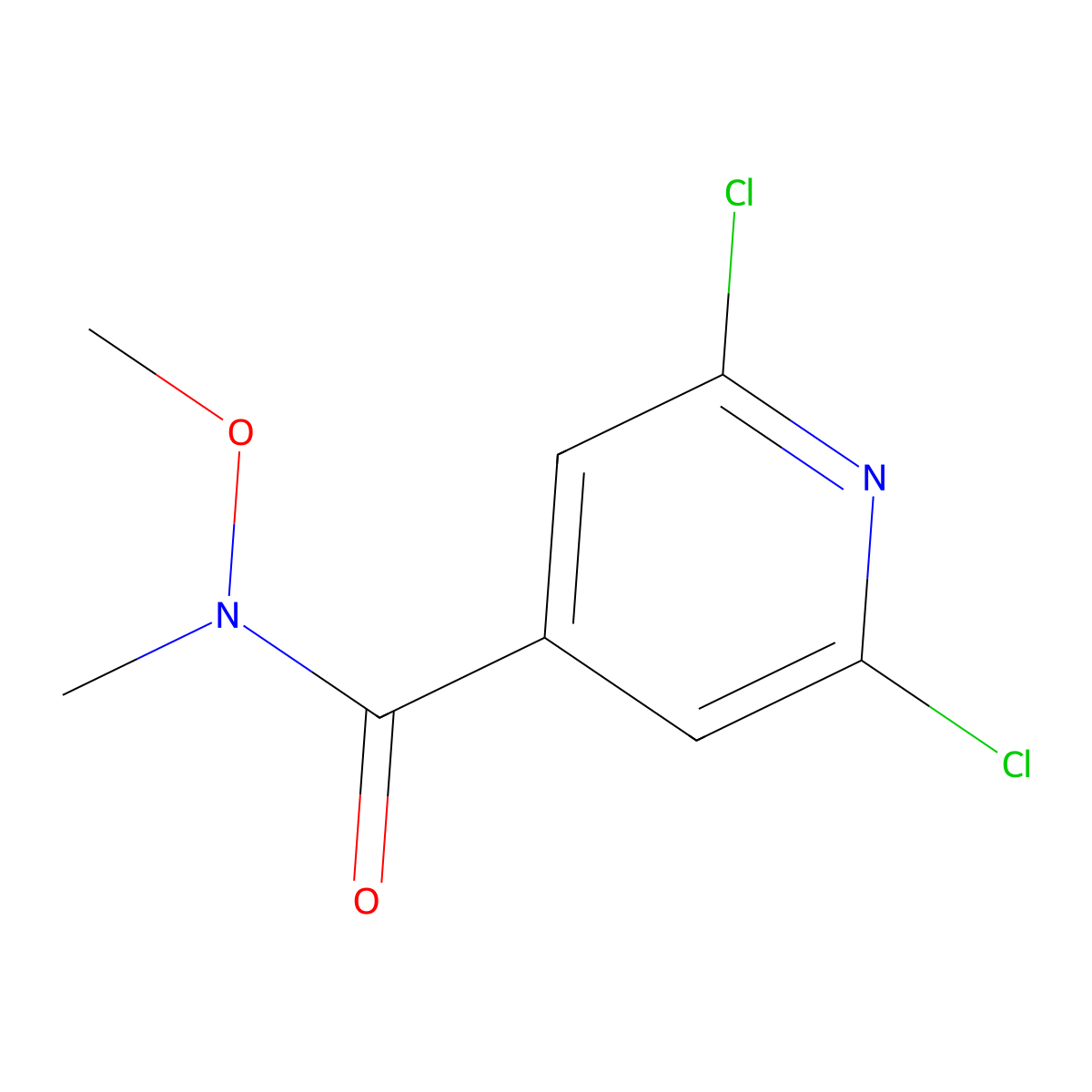 2,6-Dichloro-N-methoxy-N-methylisonicotinamide molecular structure, CAS 848498-98-6