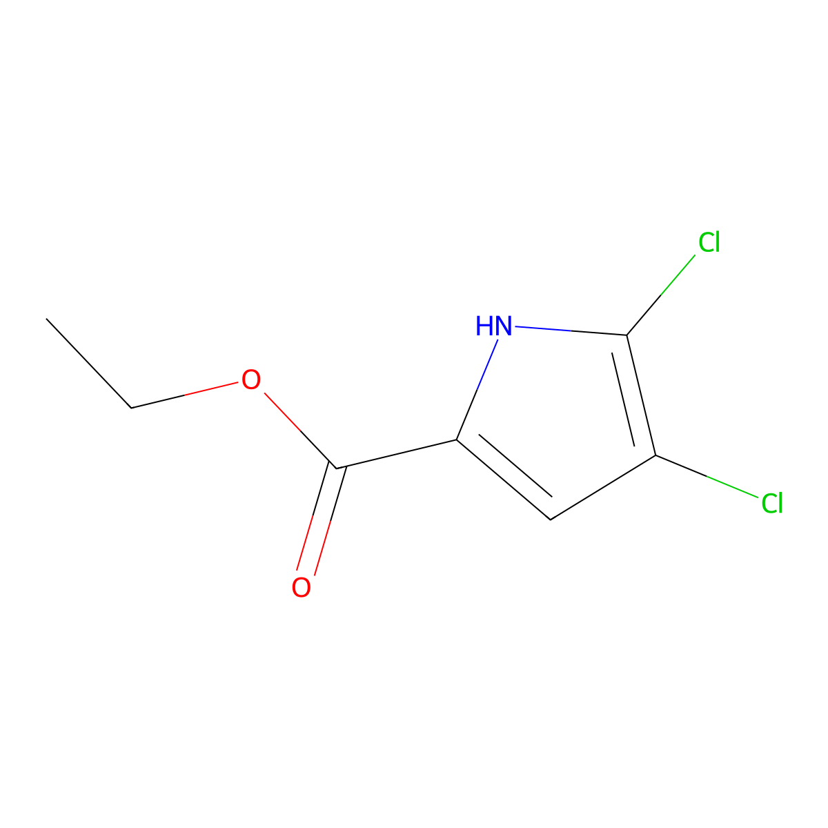 Ethyl 4,5-dichloro-1H-pyrrole-2-carboxylate molecular structure, CAS 848499-08-1