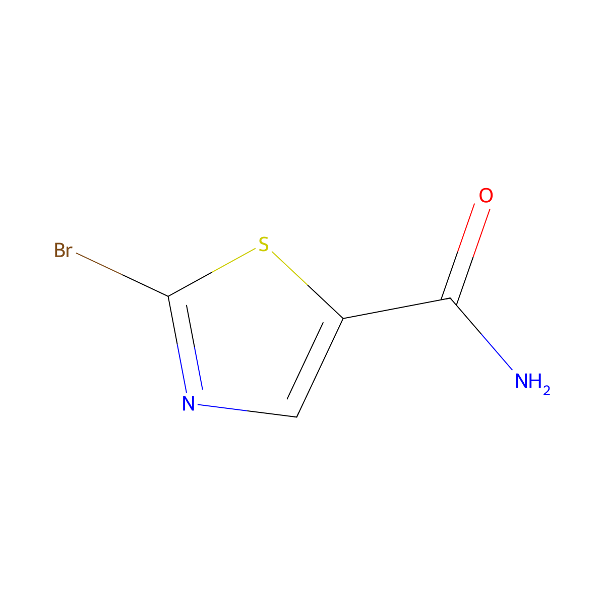 2-Bromo-1,3-thiazole-5-carboxamide molecular structure, CAS 848499-31-0
