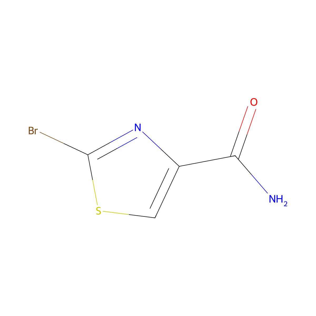 2-Bromo-1,3-thiazole-4-carboxamide molecular structure, CAS 848501-94-0