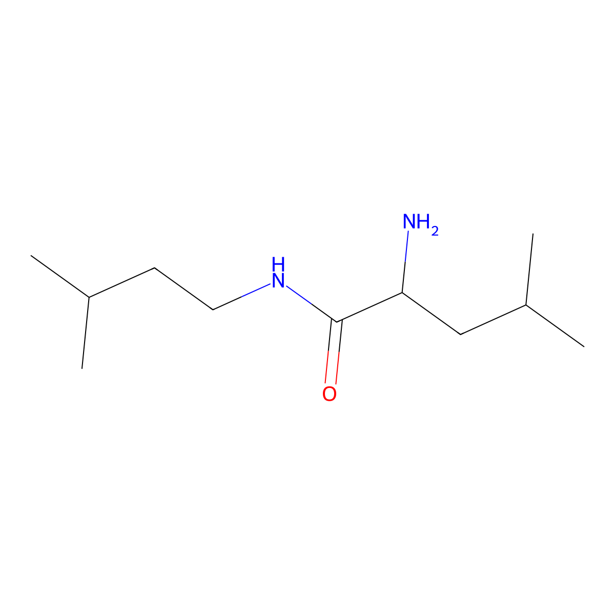 (2S)-2-Amino-4-methyl-N-(3-methylbutyl)pentanamide molecular structure, CAS 84851-37-6