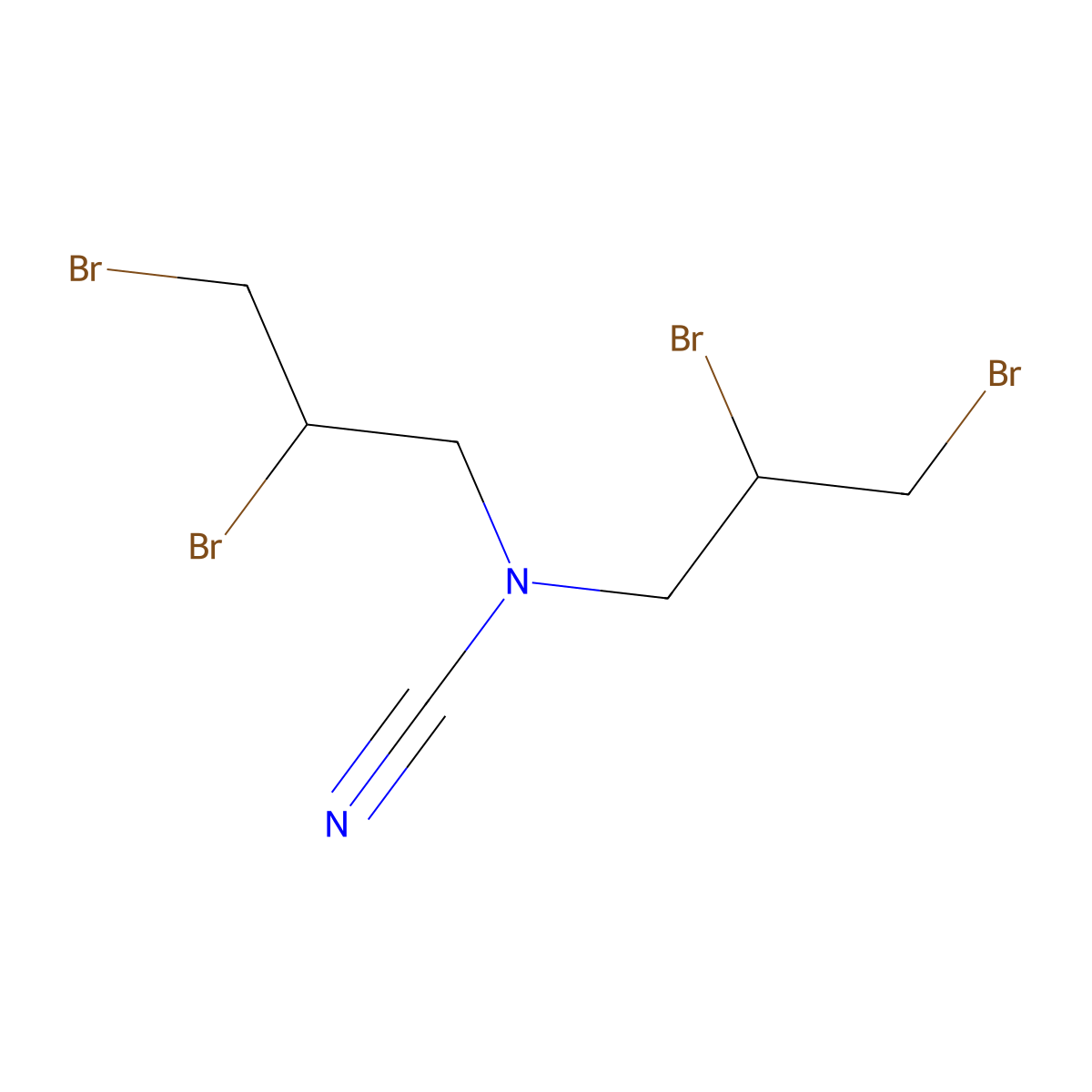 Bis(2,3-dibromopropyl)cyanamide molecular structure, CAS 84852-51-7