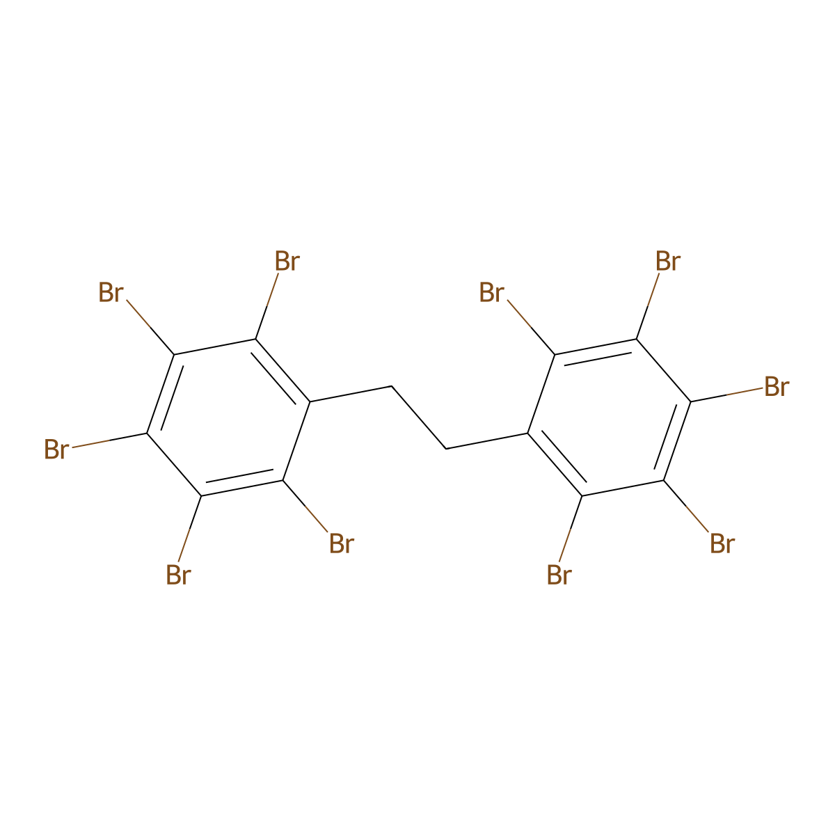 Decabromodiphenylethane molecular structure, CAS 84852-53-9