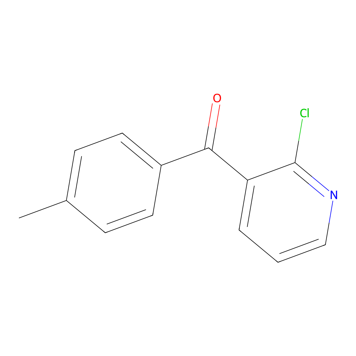 (2-Chloropyridin-3-yl)(p-tolyl)methanone molecular structure, CAS 84853-08-7