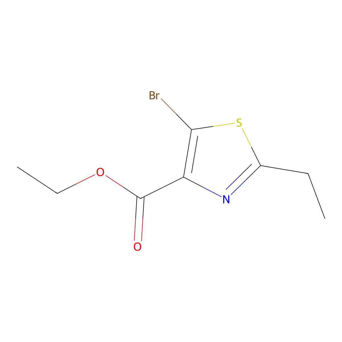 5-Bromo-2-ethyl-thiazole-4-carboxylic acid ethyl ester molecular structure, CAS 848555-50-0