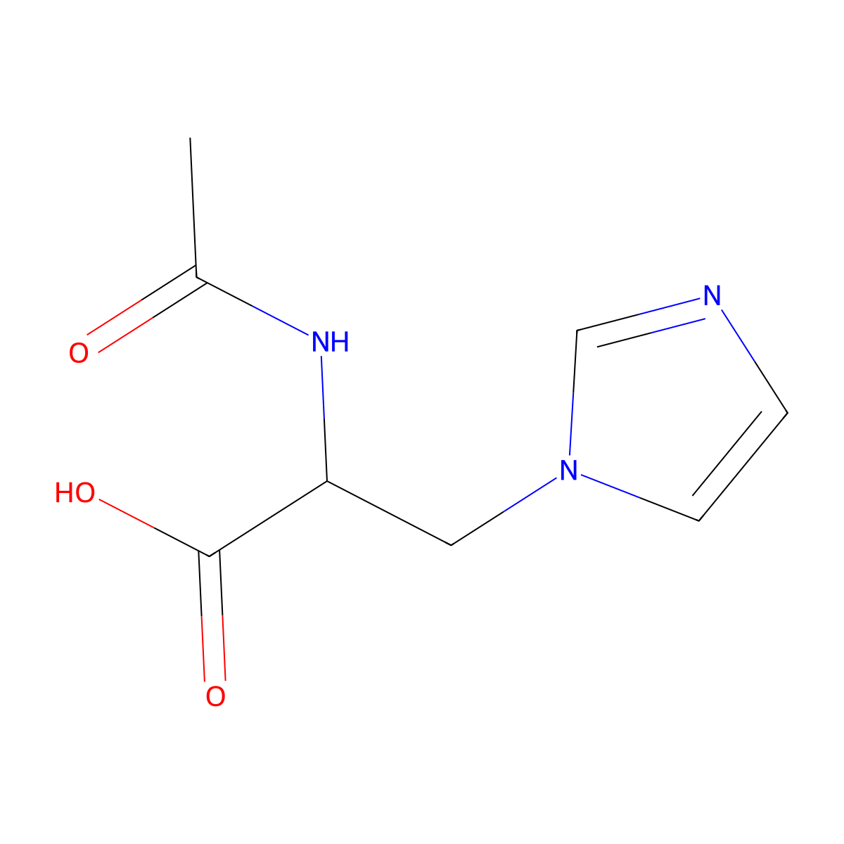 2-Acetamido-3-(1-imidazolyl)propanoic Acid molecular structure, CAS 848555-92-0