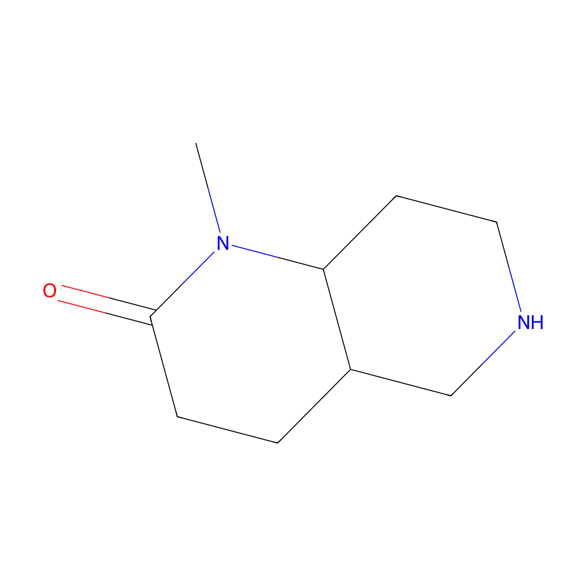 (4AS,8aR)-1-methyl-decahydro-1,6-naphthyridin-2-one molecular structure, CAS 848556-06-9