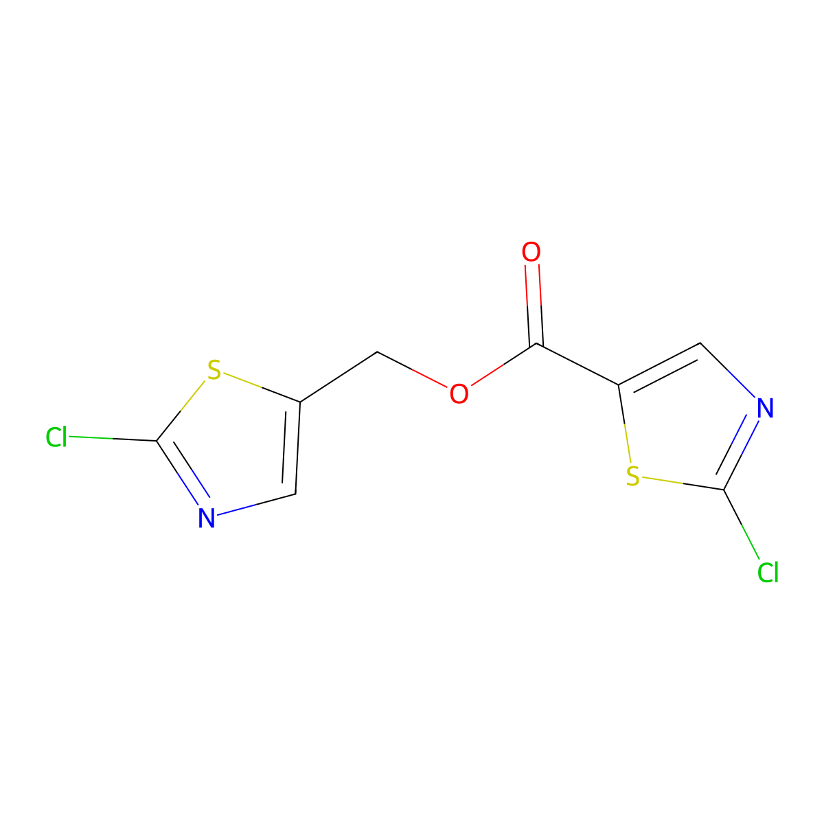 (2-Chlorothiazol-5-yl)methyl 2-chlorothiazole-5-carboxylate molecular structure, CAS 848567-70-4