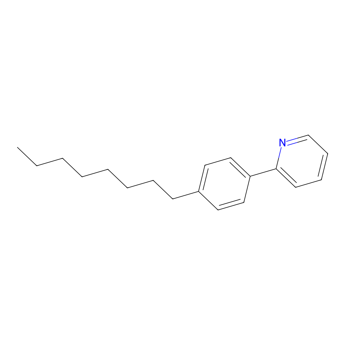 2-(4-Octylphenyl)pyridine molecular structure, CAS 848568-51-4