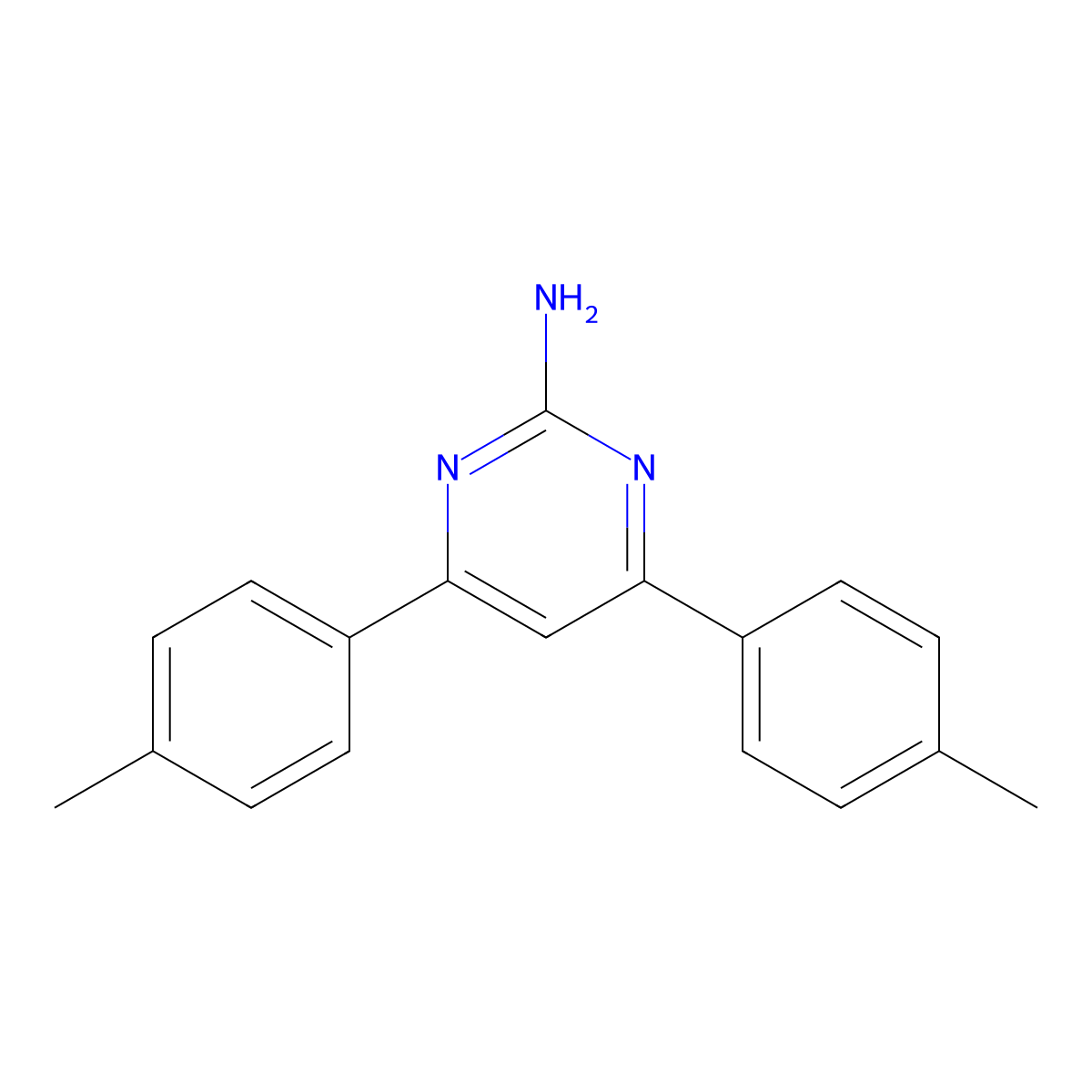 4,6-Bis(4-methylphenyl)pyrimidin-2-amine molecular structure, CAS 84857-14-7