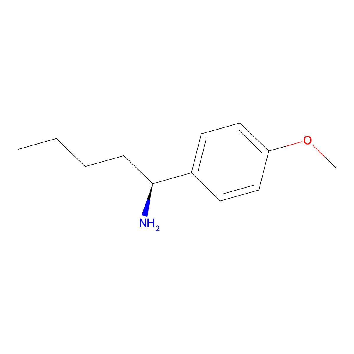 (S)-1-(4-Methoxyphenyl)pentan-1-amine molecular structure, CAS 848572-38-3