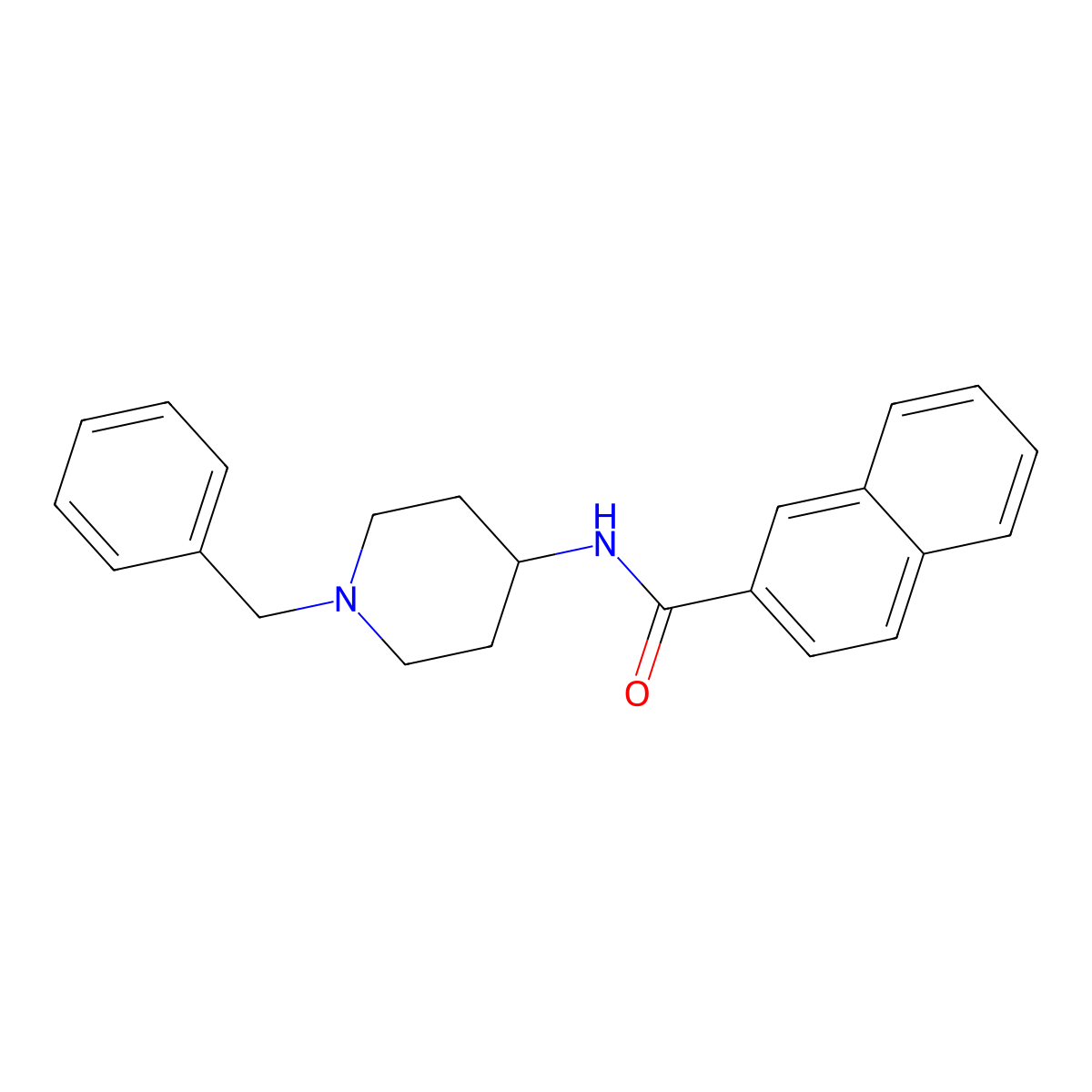 N-(1-benzylpiperidin-4-yl)naphthalene-2-carboxamide molecular structure, CAS 848576-43-2