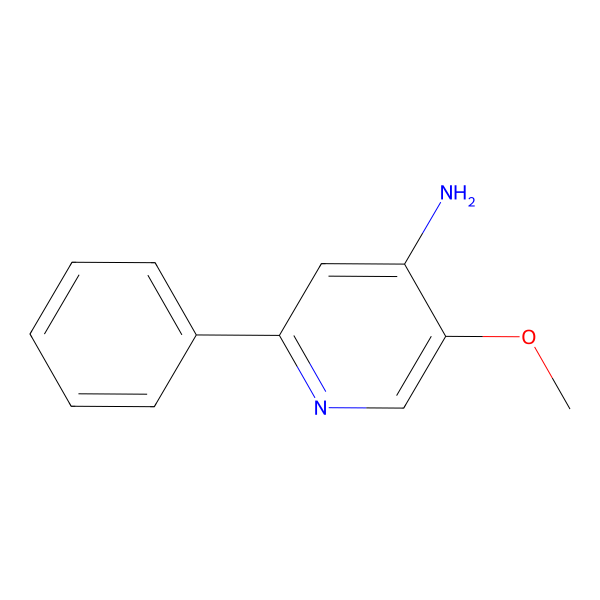 4-Pyridinamine, 5-methoxy-2-phenyl- molecular structure, CAS 848580-36-9