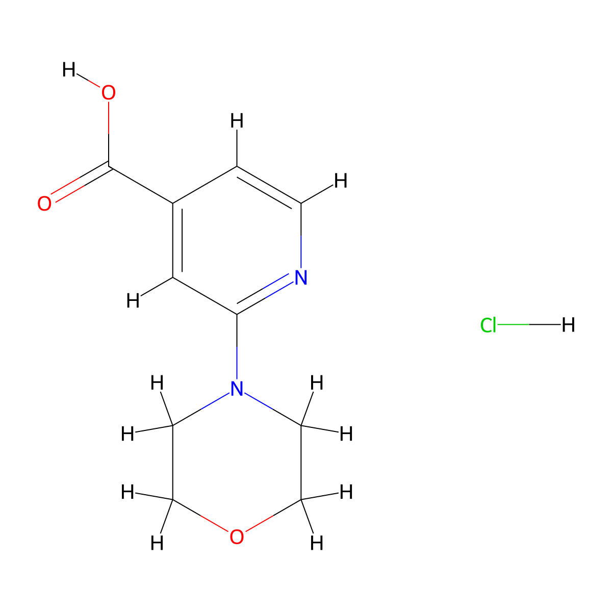 2-Morpholinoisonicotinic acid hydrochloride molecular structure, CAS 848580-46-1