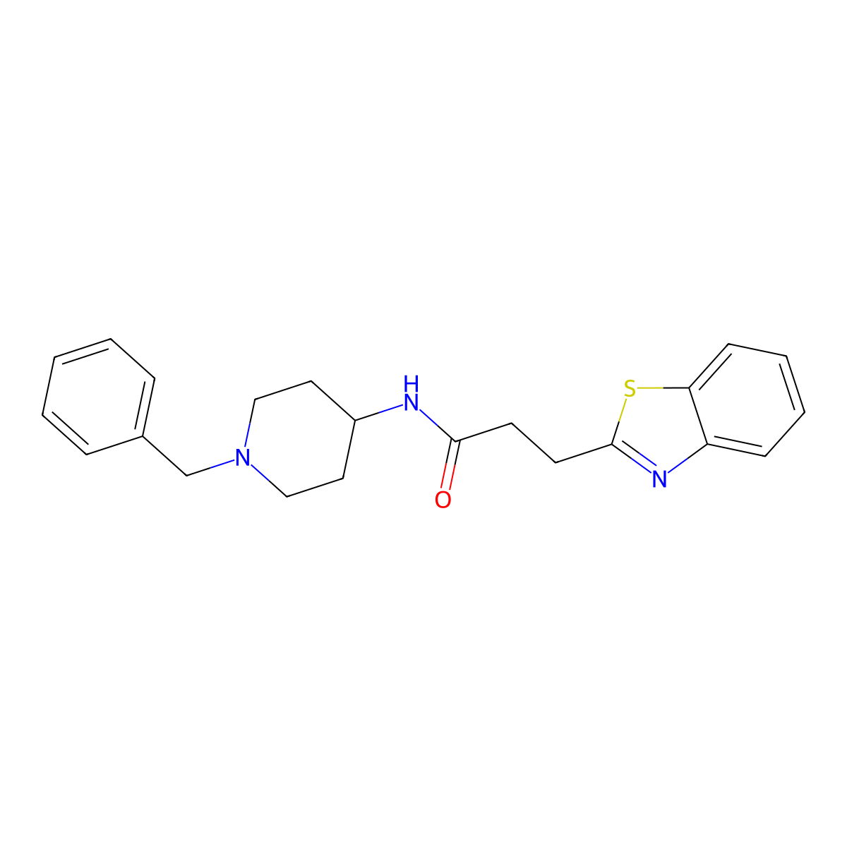 3-(1,3-benzothiazol-2-yl)-N-(1-benzylpiperidin-4-yl)propanamide molecular structure, CAS 848583-27-7