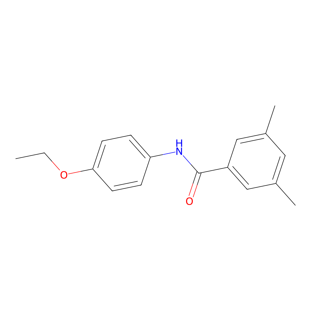 N-(4-ethoxyphenyl)-3,5-dimethylbenzamide molecular structure, CAS 848584-45-2