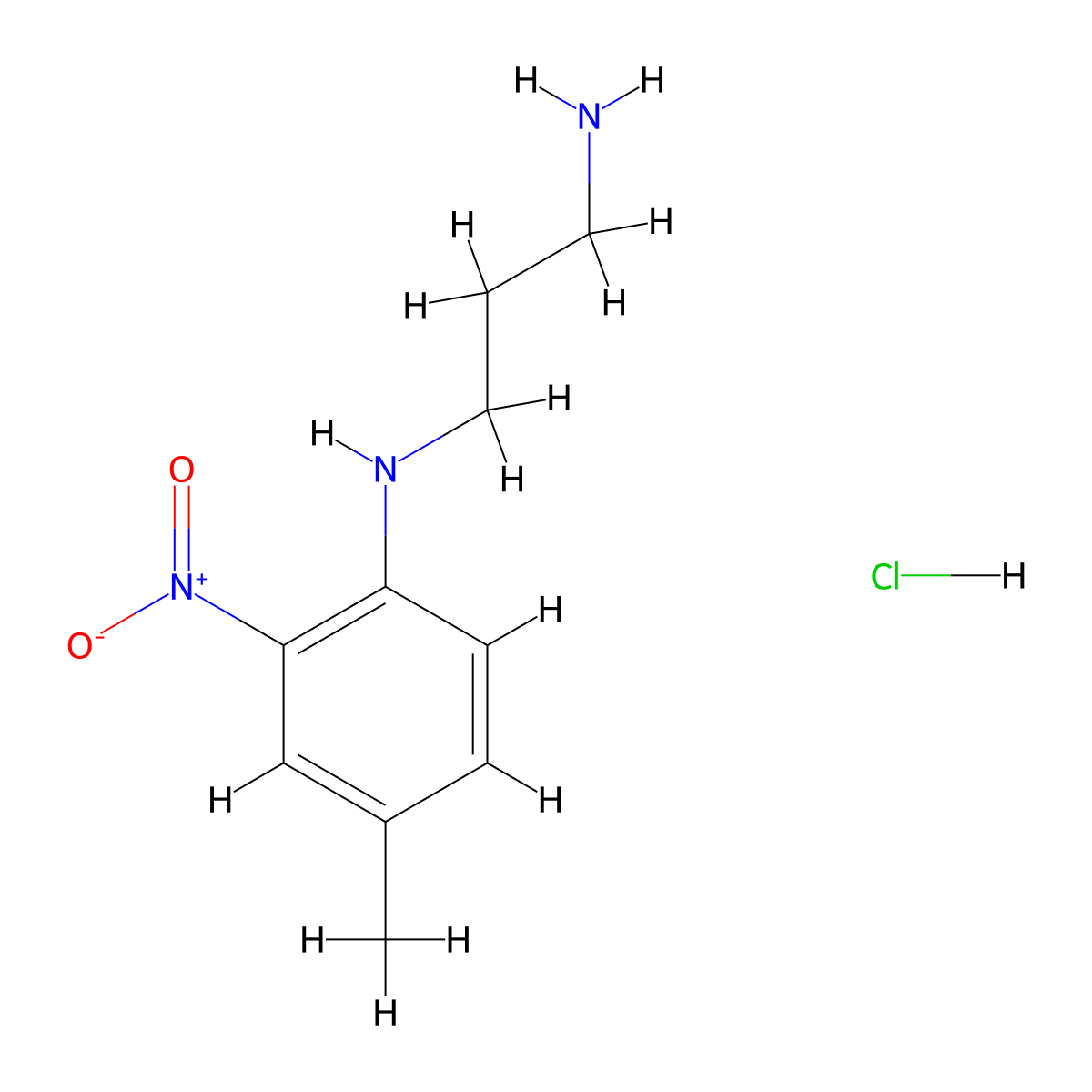N1-(4-methyl-2-nitrophenyl)propane-1,3-diamine hydrochloride molecular structure, CAS 848589-36-6