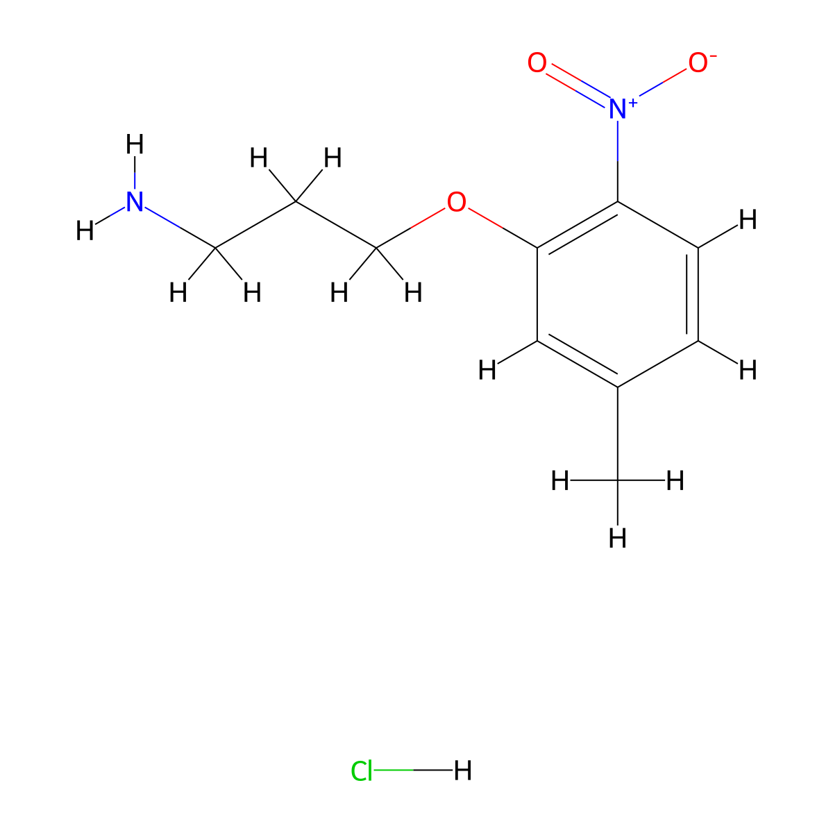 3-(5-Methyl-2-nitrophenoxy)propan-1-amine hydrochloride molecular structure, CAS 848589-49-1