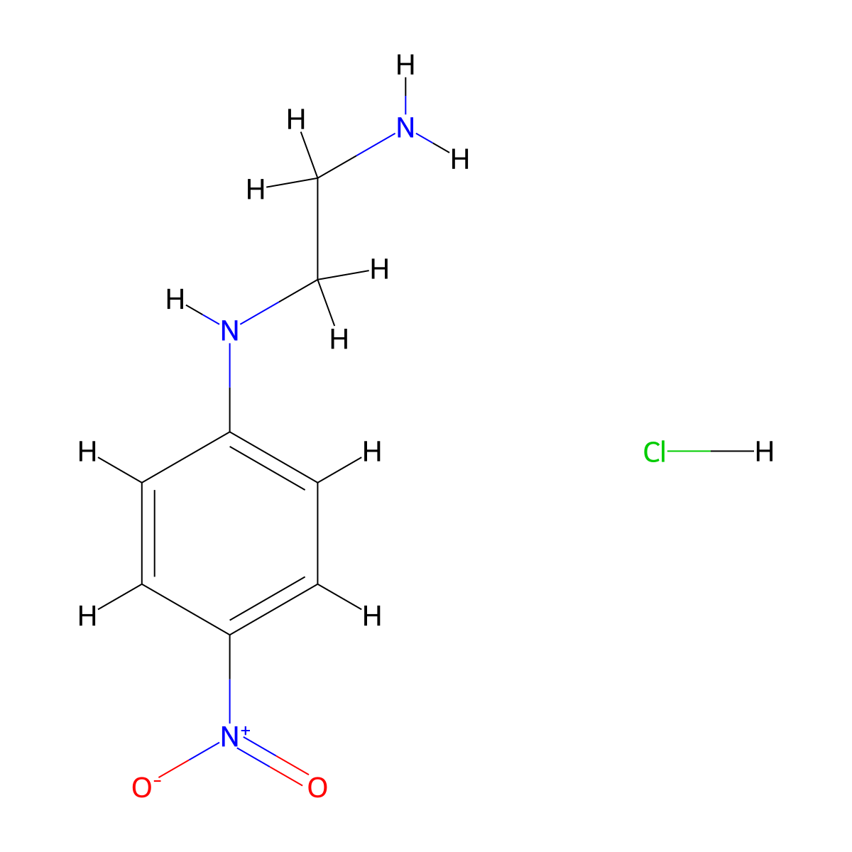 N1-(4-nitrophenyl)ethane-1,2-diamine hydrochloride molecular structure, CAS 848589-52-6