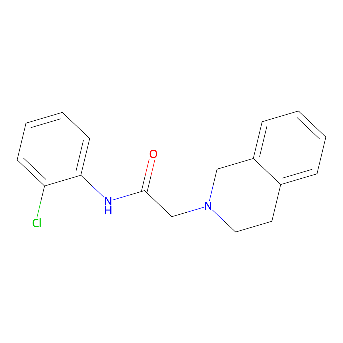N-(2-chlorophenyl)-2-(3,4-dihydro-1H-isoquinolin-2-yl)acetamide molecular structure, CAS 848594-00-3