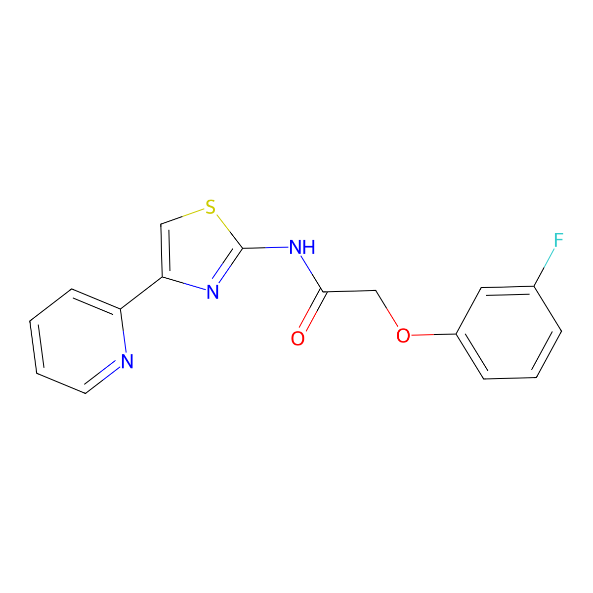2-(3-Fluorophenoxy)-N-[4-(pyridin-2-YL)-1,3-thiazol-2-YL]acetamide molecular structure, CAS 848595-08-4