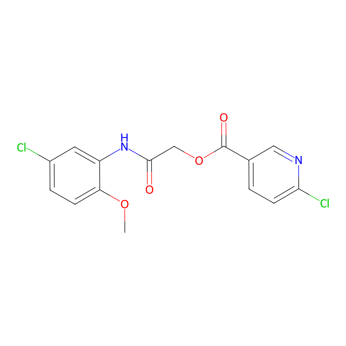 [(5-Chloro-2-methoxyphenyl)carbamoyl]methyl 6-chloropyridine-3-carboxylate molecular structure, CAS 848597-49-9