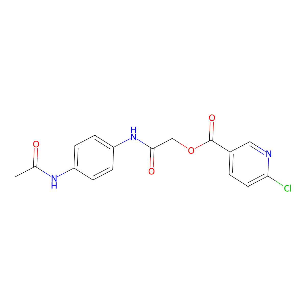 [(4-Acetamidophenyl)carbamoyl]methyl 6-chloropyridine-3-carboxylate molecular structure, CAS 848597-58-0